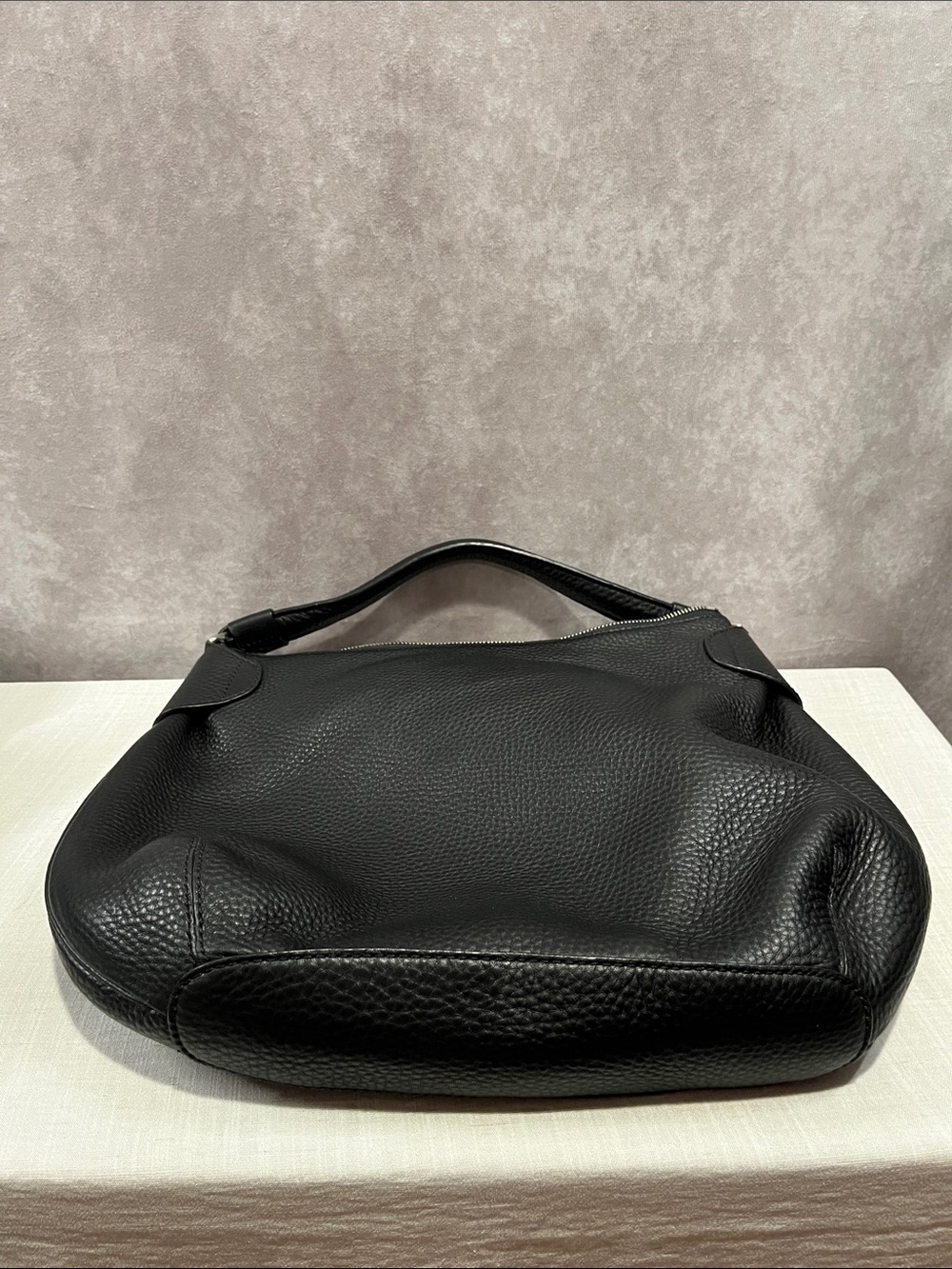 Cole Haan Pebbled Black Leather Hobo Handbag - Picture 3 of 6